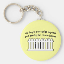 Part Galgo Espanol Part Fence-Jumper Keychain