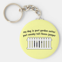 Part Gordon Setter Part Fence-Jumper Key Chains