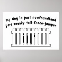 Part Newfoundland Part Fence-Jumper Print