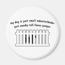 Part Small Munsterlander Part Fence-Jumper Fridge Magnets