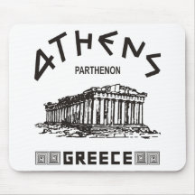 Parthenon - Athens - Greek (black) Mouse Pad