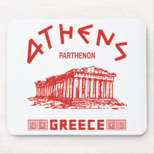 Parthenon - Athens - Greek (red) Mouse Pad