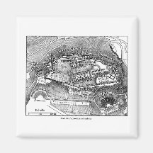 Parthenon in Athens Map Magnets