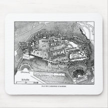 Parthenon in Athens Map Mouse Pad
