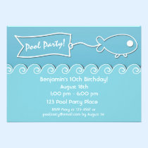 Partie de bain d'été invitations