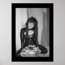partie de Halloween de costume de fille de goth d'