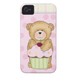 Partie de petit gâteau d'ours de nounours coques iPhone 4