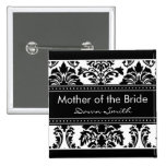Partie nuptiale de damassé élégante - mère de la j badge