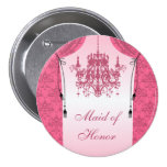 Partie nuptiale rose de rideau et de lustre en dam boutons publicitaires