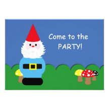 Partie personnalisable de gnome scandinave invitations