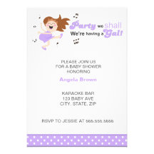 Partie que nous nous avons un baby shower de fille faire-parts
