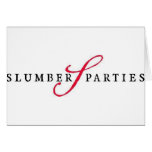 Parties promotionnelles de logo de soirées pyjamas cartes