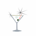 Partini Martini Glass Polo t-shirts