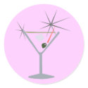 Partini Martini Glass stickers