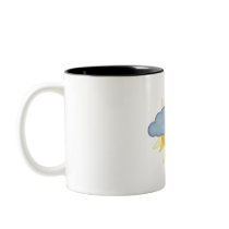 partly cloudy coffee mug