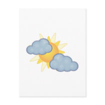 partly cloudy post card