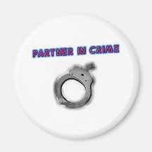 Partner In Crime Left Handcuff Refrigerator Magnet