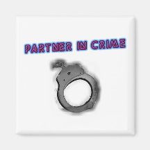 Partner In Crime Right Handcuff Fridge Magnets