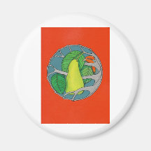 Partridge and Pear Tree Refrigerator Magnet