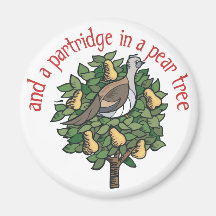 Partridge in a Pear Tree Refrigerator Magnets