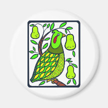 Partridge in Pear Tree Magnet