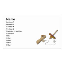Parts of a Vintage Toy Top Business Card Templates
