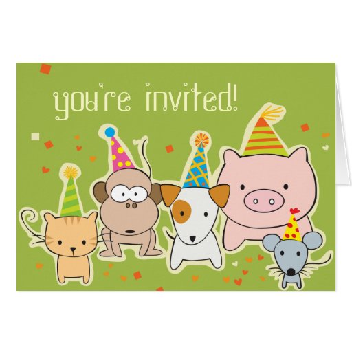 party animals -- you’re invited! card