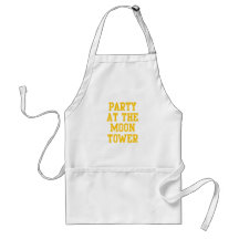 Party at the Moon Tower Aprons