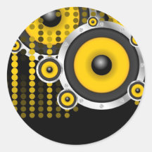 Party Background Round Sticker