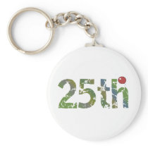 Party Balloon 25th Birthday Gifts Key Chain