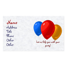Party Balloon Business Cards