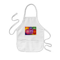 Party balloons for 7th birthday apron