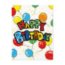 Party balloons happy birthday postcards