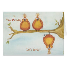 Party Bird Greeting Card