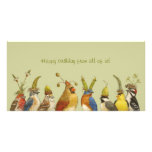 Party birds on happy birthday from all of us card picture card