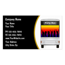 Party Bus Rental Business Card