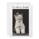 Party Cat Invitation Card