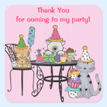 Party Cats Birthday stickers