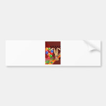 PARTY CLOWN AND FROGS.jpg Bumper Stickers