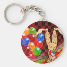 PARTY CLOWN AND FROGS.jpg Keychain