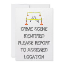 PARTY CRIME SCENE INVITATION
