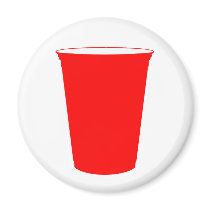 party cup refrigerator magnets