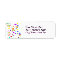 Party Decor Return Labels