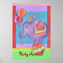 Party Elephant Poster
