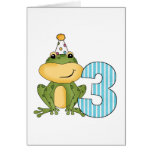 Party Frog 3rd Birthday T-shirts and Gifts Card
