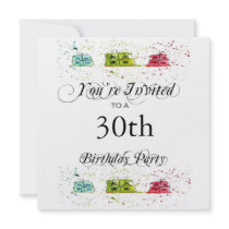 Party Gifts 30th Birthday Party Invitations