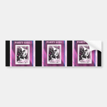 Party Girl In Pink Bumper Sticker