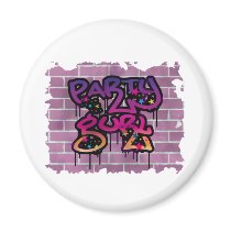 party gurl (girl) graffiti design refrigerator magnet