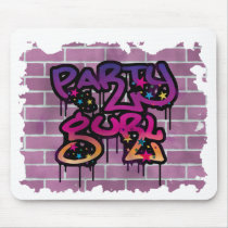party gurl (girl) graffiti design mousepads