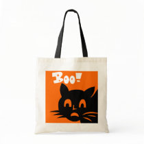 Party Halloween boo! black cat trick or treat bag